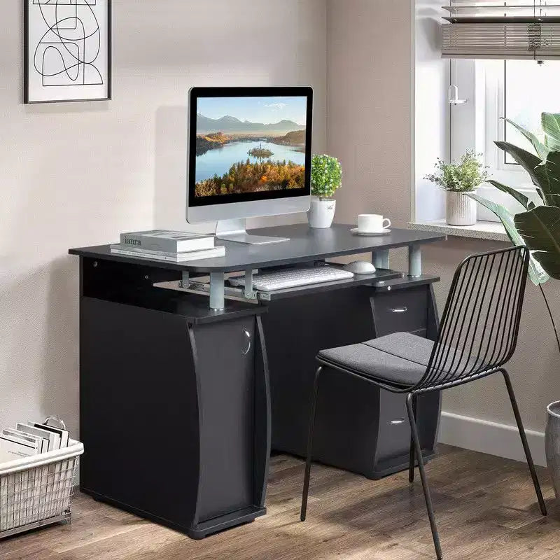 Escritorio de ordenador de madera maciza Karlhome de 45,3 pulgadas