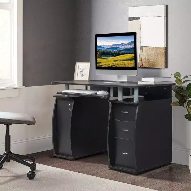 Escritorio de ordenador de madera maciza Karlhome de 45,3 pulgadas