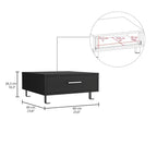 Divertida marca de juguetes Beijing Coffee Table, un cajón, cuatro patas -negro