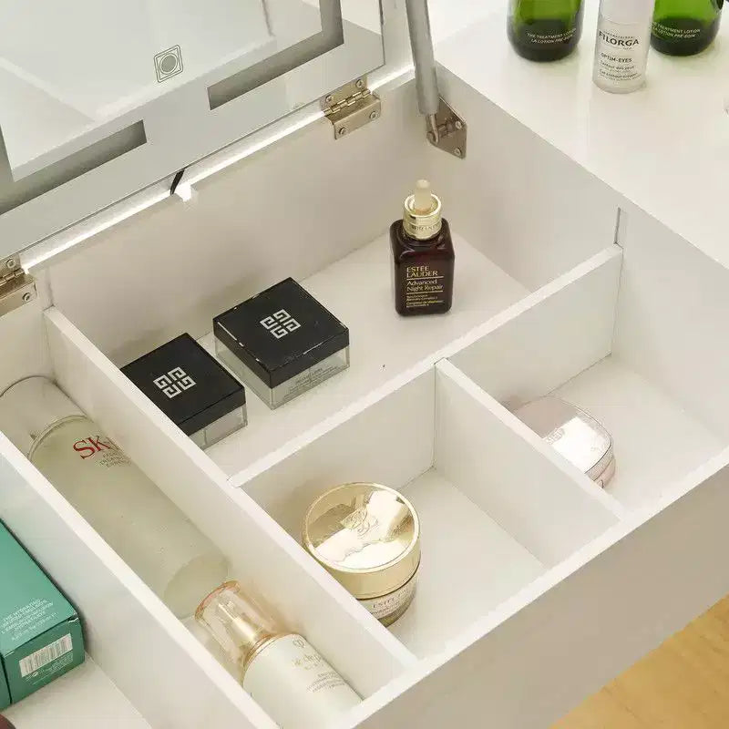 Juego de tocador blanco con LED