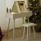 Juego de tocador blanco con LED