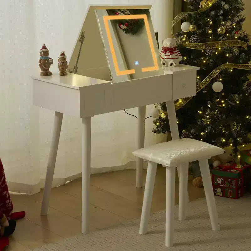 Juego de tocador blanco con LED