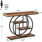 Mesa auxiliar industrial JVNOXK de 4 niveles con estructura redonda de metal