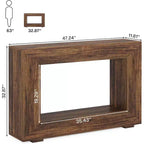 JVNOXK 47 Mesa auxiliar de madera rústica estilo granja