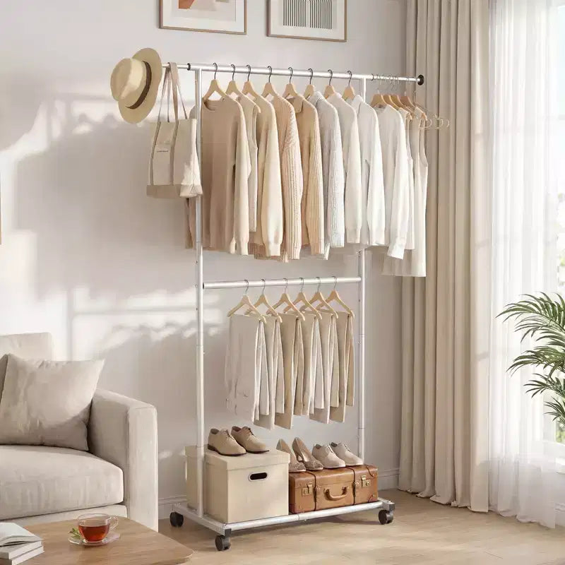 Costway Burro de ropa, perchero extensible para colgar ropa, para vestidor
