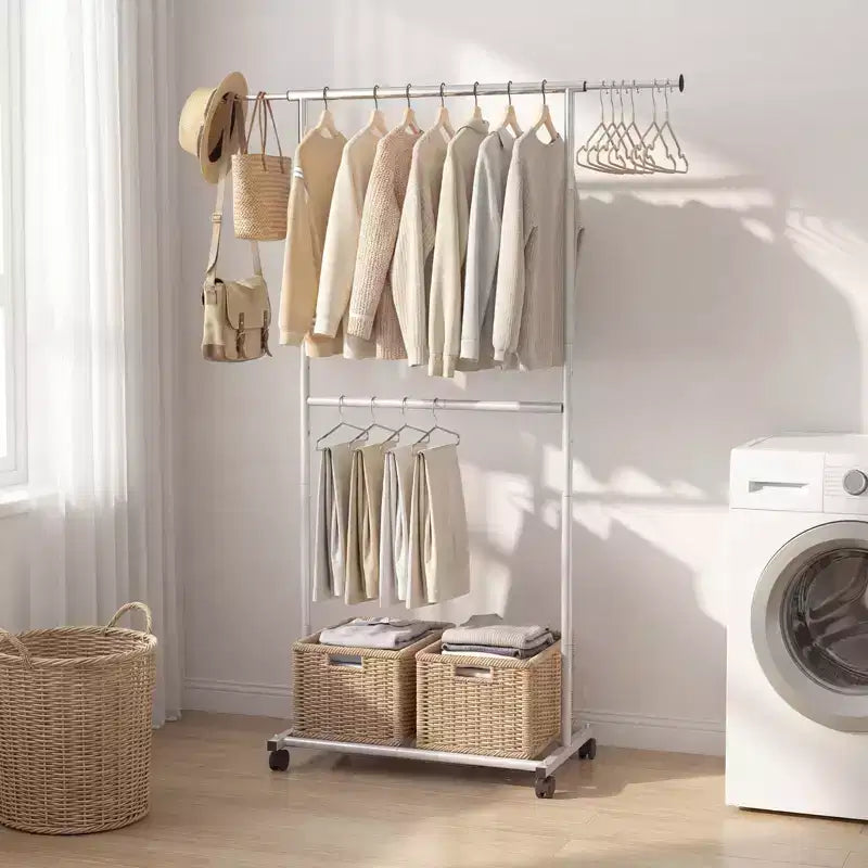 Costway Burro de ropa, perchero extensible para colgar ropa, para vestidor