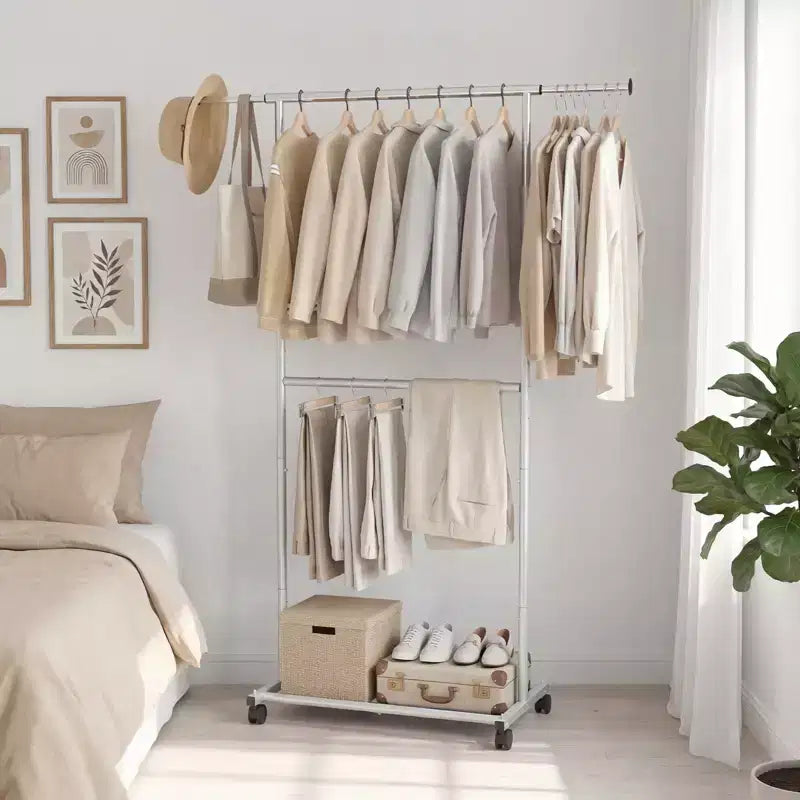Costway Burro de ropa, perchero extensible para colgar ropa, para vestidor
