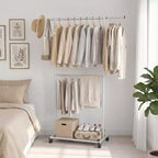 Costway Burro de ropa, perchero extensible para colgar ropa, para vestidor
