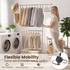 Costway Burro de ropa, perchero extensible para colgar ropa, para vestidor