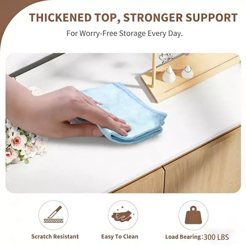Zapatero Grande con Puertas, Organizador de Zapatos de Madera de 6 Niveles con Estantes Ajustables y Ganchos, Zapatero de Entrada de 3 Puertas para más de 30 Pares