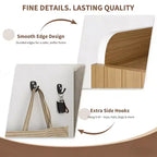 Zapatero Grande con Puertas, Organizador de Zapatos de Madera de 6 Niveles con Estantes Ajustables y Ganchos, Zapatero de Entrada de 3 Puertas para más de 30 Pares