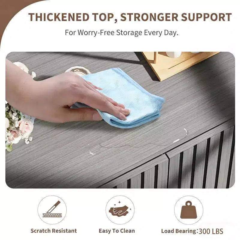 Zapatero Grande con Puertas, Organizador de Zapatos de Madera de 6 Niveles con Estantes Ajustables y Ganchos, Zapatero de Entrada de 3 Puertas para más de 30 Pares
