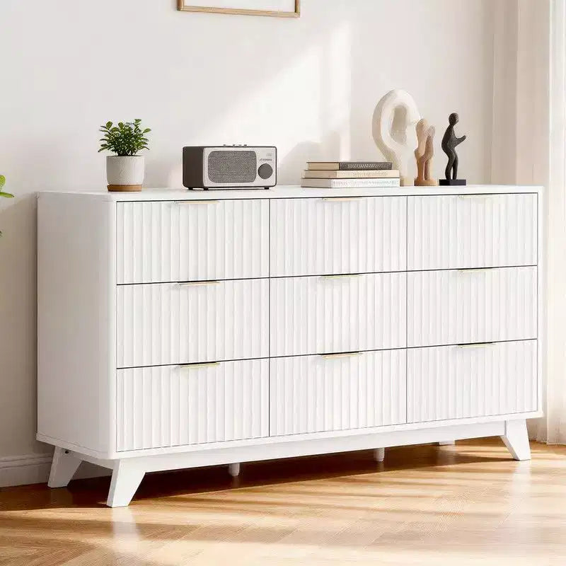 Karl Home 57In. 9 Drawer Grid Chest Dresser