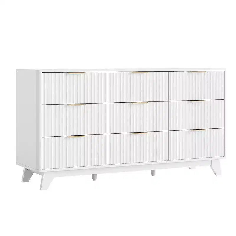 Cómoda Karl Home de 57 pulgadas y 9 cajones con rejilla