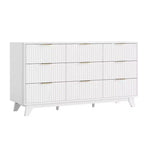 Cómoda Karl Home de 57 pulgadas y 9 cajones con rejilla