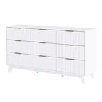 Cómoda Karl Home de 57 pulgadas y 9 cajones con rejilla