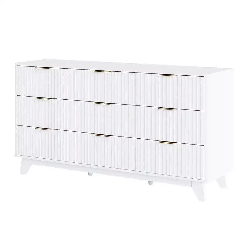 Cómoda Karl Home de 57 pulgadas y 9 cajones con rejilla