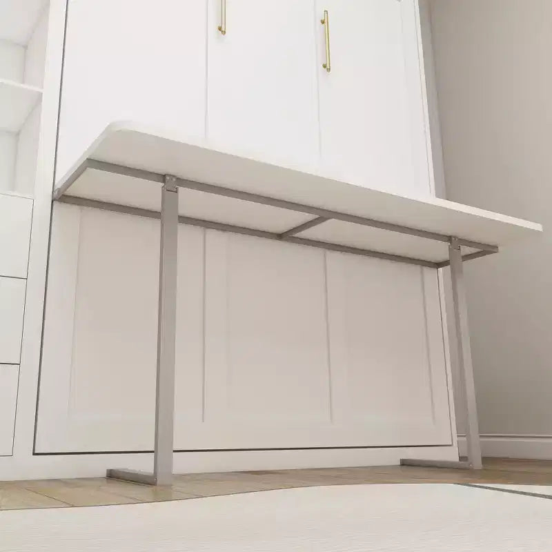 GDFStudio Wallis Modern Wood Murphy Bed with Desk and Side Storage Cabinets