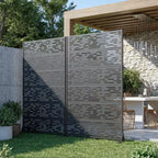 Pantalla de privacidad metálica exterior Dovelina Paneles de valla independientes Enrejado decorativo para jardín, terraza, patio - 72 x 47/70/94