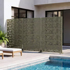 Pantalla de privacidad metálica exterior Dovelina Paneles de valla independientes Enrejado decorativo para jardín, terraza, patio - 72 x 47/70/94