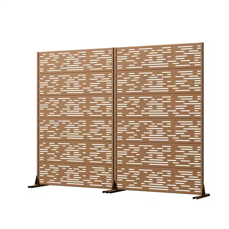Pantalla de privacidad metálica exterior Dovelina Paneles de valla independientes Enrejado decorativo para jardín, terraza, patio - 72 x 47/70/94