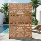 Pantalla de privacidad metálica exterior Dovelina Paneles de valla independientes Enrejado decorativo para jardín, terraza, patio - 72 x 47/70/94