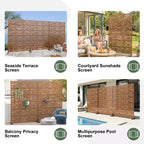 Pantalla de privacidad metálica exterior Dovelina Paneles de valla independientes Enrejado decorativo para jardín, terraza, patio - 72 x 47/70/94