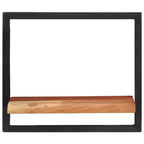 vidaXL Juego de estantes de pared, 5 piezas, madera de acacia marrón y negra