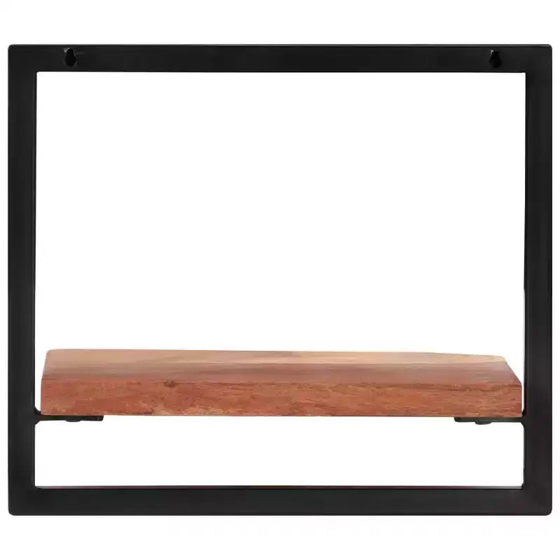 vidaXL Juego de estantes de pared, 5 piezas, madera de acacia marrón y negra