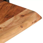 vidaXL Juego de estantes de pared, 5 piezas, madera de acacia marrón y negra