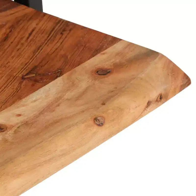 vidaXL Juego de estantes de pared, 5 piezas, madera de acacia marrón y negra