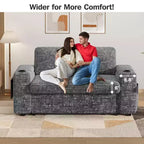 Dyonery Sofá Cama 4 en 1 de 65.5" con Respaldo Ajustable, Carga USB y Tipo C, Portavasos, Bolsillos Laterales, Montaje sin Herramientas, Verde