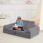 Sofá de juegos, sofá modular de 10 piezas, sofá de espuma para niños pequeños con esponja de alta densidad para jugar, crear, dormir, muebles imaginativos para niños