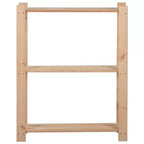 vidaXL Estantería de almacenamiento de 3 niveles 60x28,5x90 cm Madera de pino maciza