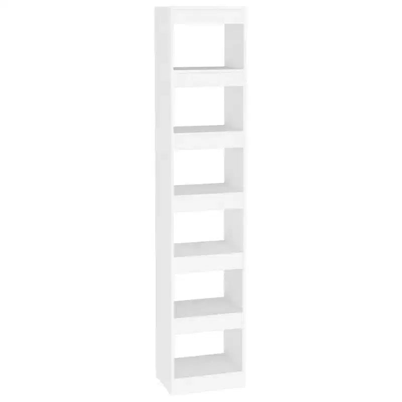 vidaXL Book Cabinet White Engineered Wood 15.7x11.8x77.9 in