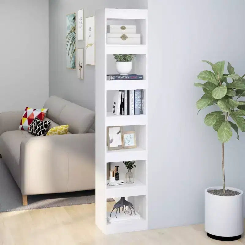 vidaXL Librería blanca de madera de ingeniería de 40x30x198 cm