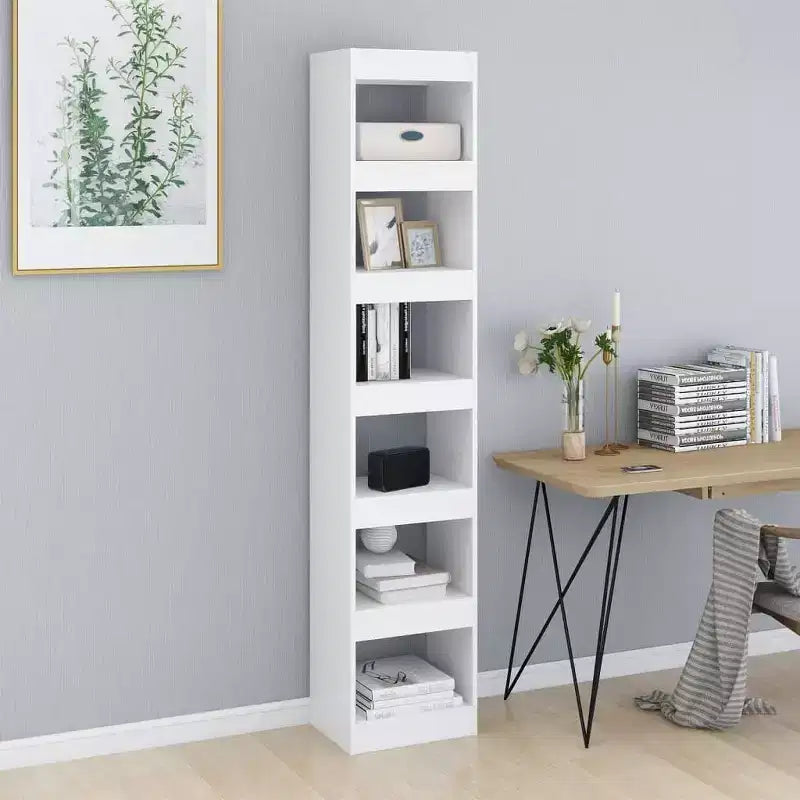 vidaXL Librería blanca de madera de ingeniería de 40x30x198 cm
