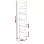 vidaXL Librería blanca de madera de ingeniería de 40x30x198 cm