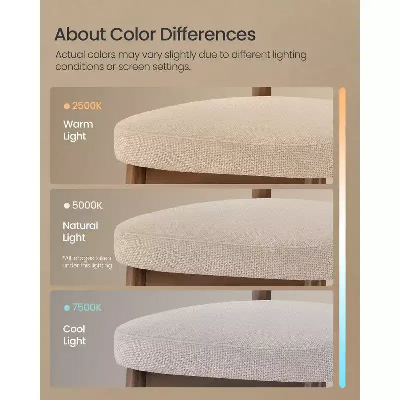 VASAGLE Juego de 2 taburetes de bar de madera, taburetes de bar tapizados a la altura de la encimera con patas de madera maciza, respaldo ergonómico, tela con aspecto de lino, capuchino