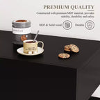 Mueble de café de madera, almacenamiento de cocina con 3 cajones y estante ajustable, aparador para comedor