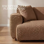 Sofá moderno 91, sofá de nube de peluche con asiento profundo y cómodo, sofá tapizado de boucle de 3 plazas, sofá grande para sala de estar, dormitorio