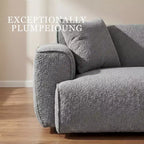 Sofá moderno 91, sofá de nube de peluche con asiento profundo y cómodo, sofá tapizado de boucle de 3 plazas, sofá grande para sala de estar, dormitorio