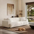 Sofá moderno 91, sofá de nube de peluche con asiento profundo y cómodo, sofá tapizado de boucle de 3 plazas, sofá grande para sala de estar, dormitorio