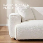 Sofá moderno 91, sofá de nube de peluche con asiento profundo y cómodo, sofá tapizado de boucle de 3 plazas, sofá grande para sala de estar, dormitorio