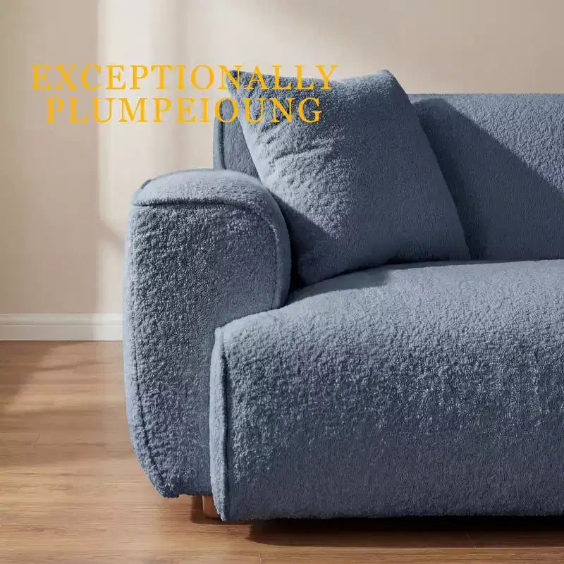 Sofá moderno 91, sofá de nube de peluche con asiento profundo y cómodo, sofá tapizado de boucle de 3 plazas, sofá grande para sala de estar, dormitorio