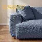 Sofá moderno 91, sofá de nube de peluche con asiento profundo y cómodo, sofá tapizado de boucle de 3 plazas, sofá grande para sala de estar, dormitorio