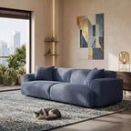 Sofá moderno 91, sofá de nube de peluche con asiento profundo y cómodo, sofá tapizado de boucle de 3 plazas, sofá grande para sala de estar, dormitorio
