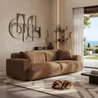 Sofá moderno 91, sofá de nube de peluche con asiento profundo y cómodo, sofá tapizado de boucle de 3 plazas, sofá grande para sala de estar, dormitorio