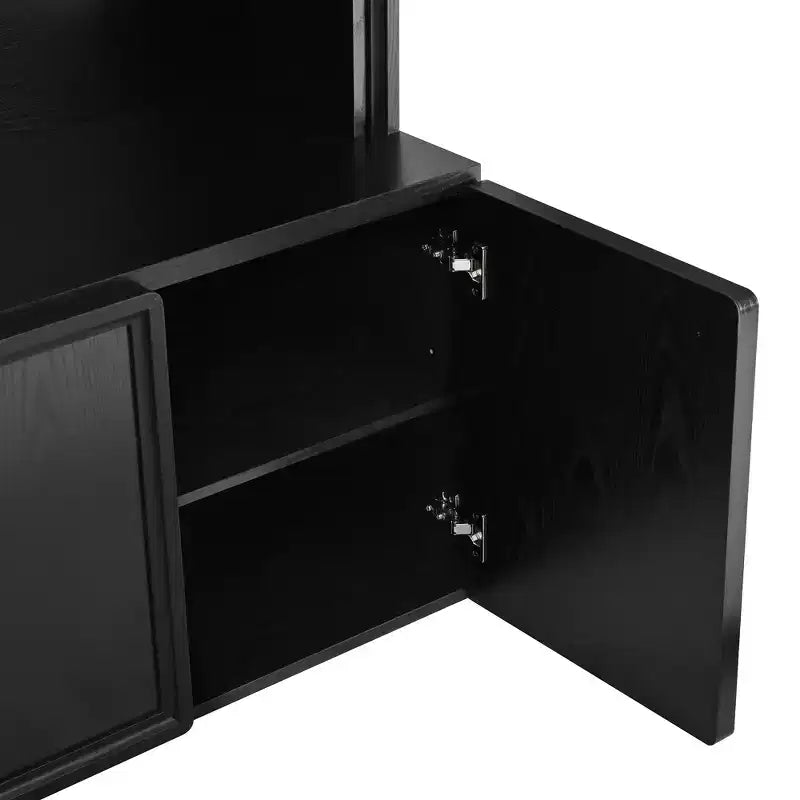 Organizador de recibidor todo en uno con perchero y banco zapatero con ganchos y estantes ajustables - ModernLuxe