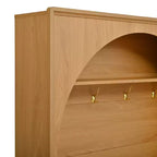 Organizador de recibidor todo en uno con perchero y banco zapatero con ganchos y estantes ajustables - ModernLuxe